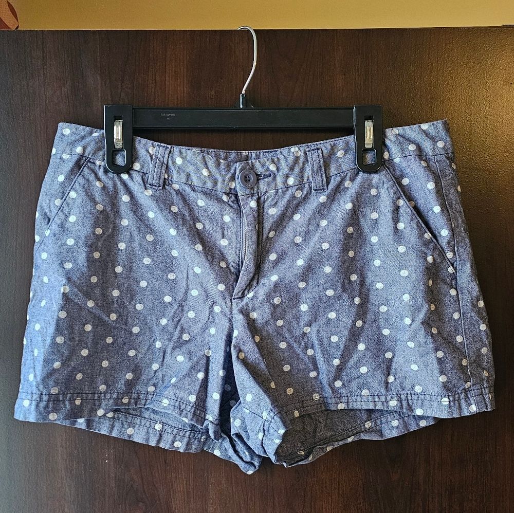 BCG Blue Polka Dot Women's Shorts Size 12